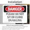 Signmission Please Do Not Sit Or Climb On Railing, 10 in W x Rectangle, Vinyl Decal OS-2PACK-DS-D-710-L-2105 - alternate 3